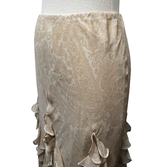 Lauren Ralph Lauren Silk Paisley Ruffled Maxi Skirt M - Picture 5 of 11